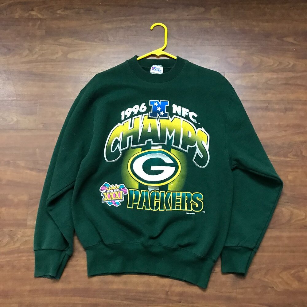 Men's Size M Pro Player 1996 NFC Champions NFL Green Bay Packers Cotton Sweater